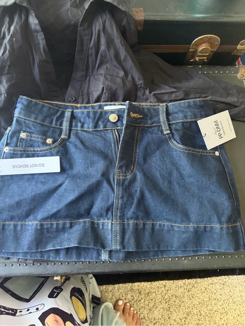 Princess Polly Dark Blue Denim Mini Skirt